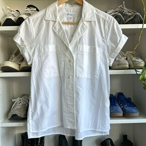 NWT GAP Camp Button up Short Sleeve Blouse